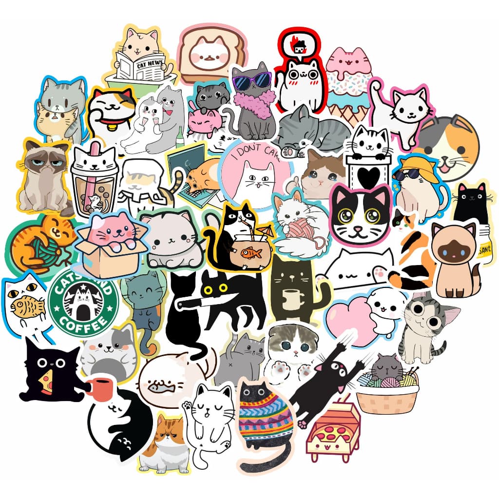 Kit Imãs De Geladeira De Emojis 50 Unidades - Gatinhos