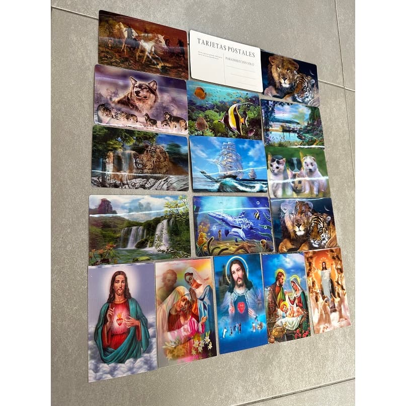 Kit c/ 10 Cartão Postal Imagem 3D 10x15cm