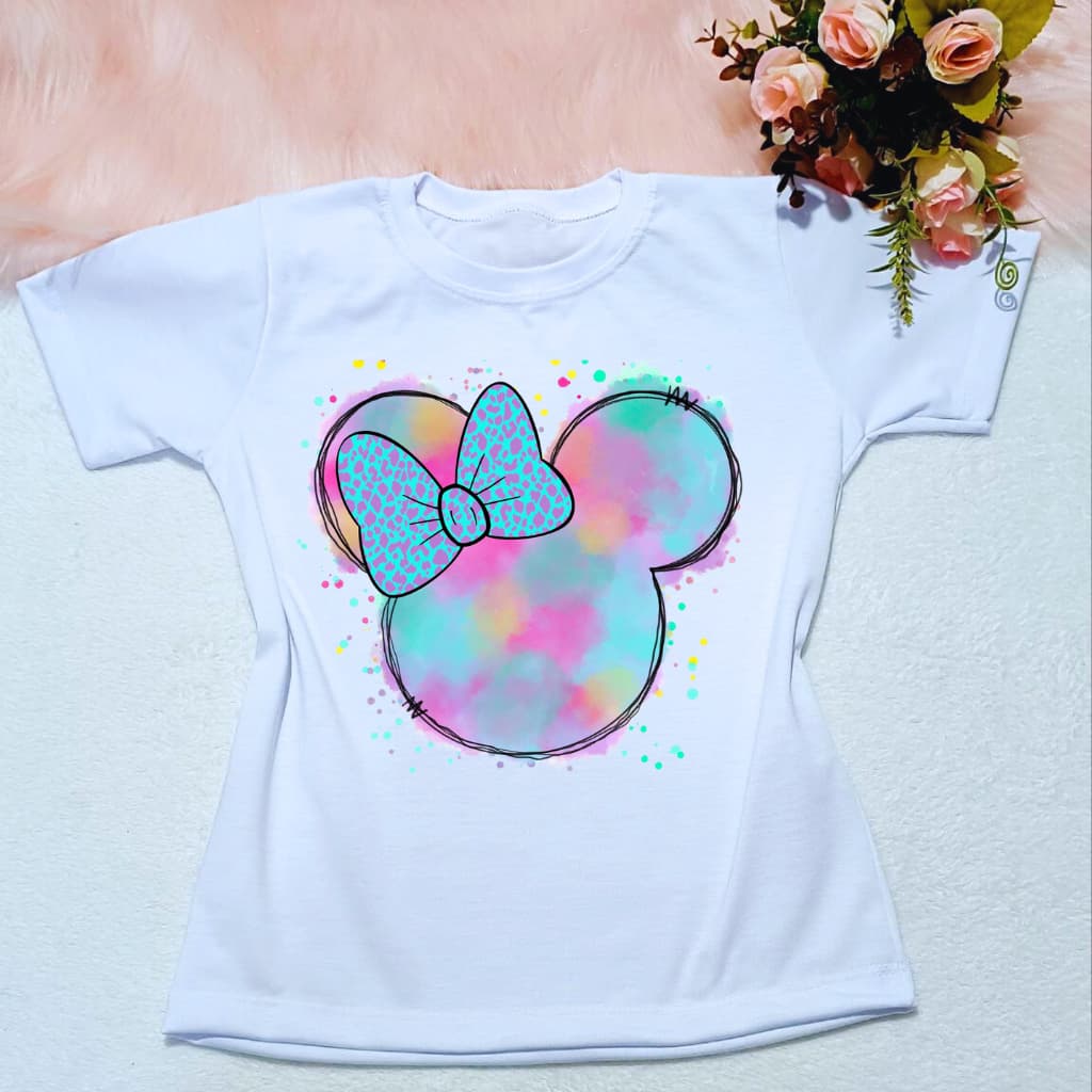 Blusa camisa camiseta t-shirt infantil e juvenil meninas mickey minnie vários modelos
