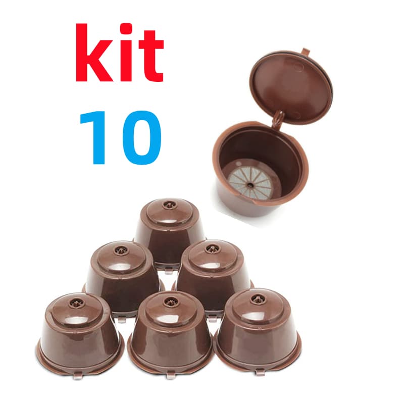 10 Cápsula Café Reutilizável Dolce Gusto Recarregável Refrescante Efectivo Promoção