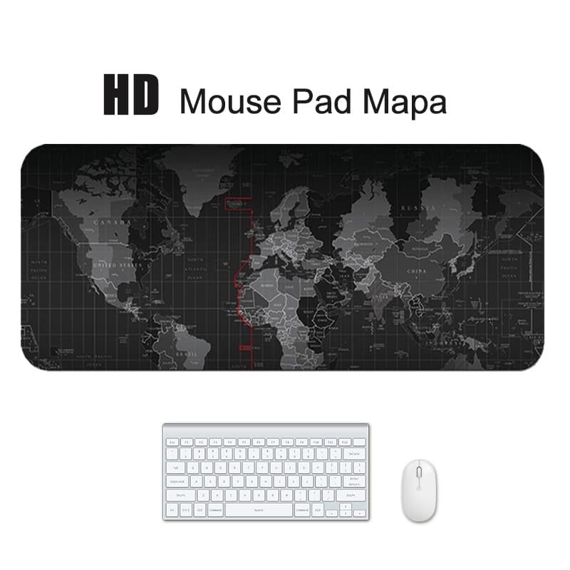 80 x 30cm Tapete De Mouse Grande Antiderrapante De Mapa Do Mundo Espesso 90x40cm