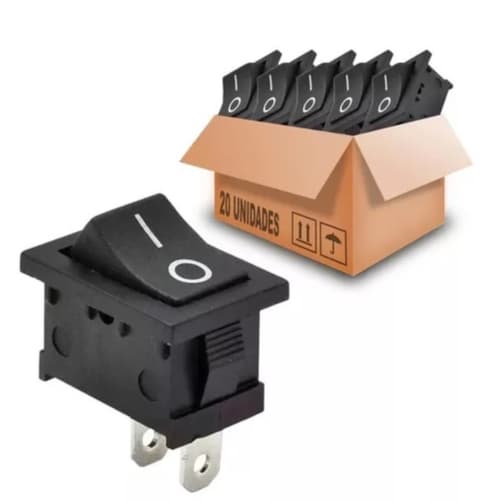 Kit 20 Chaves Gangorra Kcd1-101 Liga/desliga 2 Terminais 6a