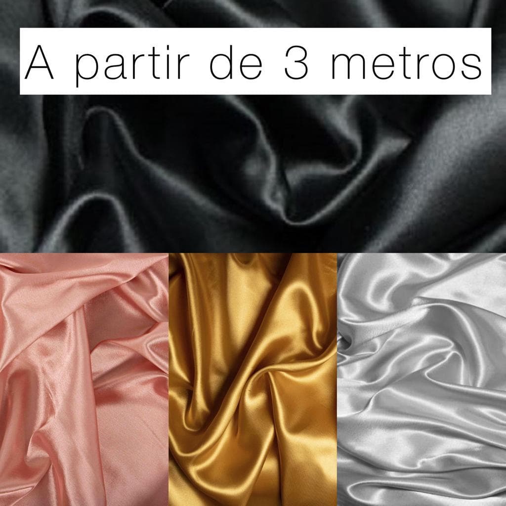 3 Metros Tecido Cetim Charmousse 1,50M Largura Cetim Liso