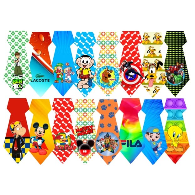 Kit Gravatinha Pet Shop Personagem Banho Tosa Macho Femea Pinscher Pug Chihuahua Lulu Spitz