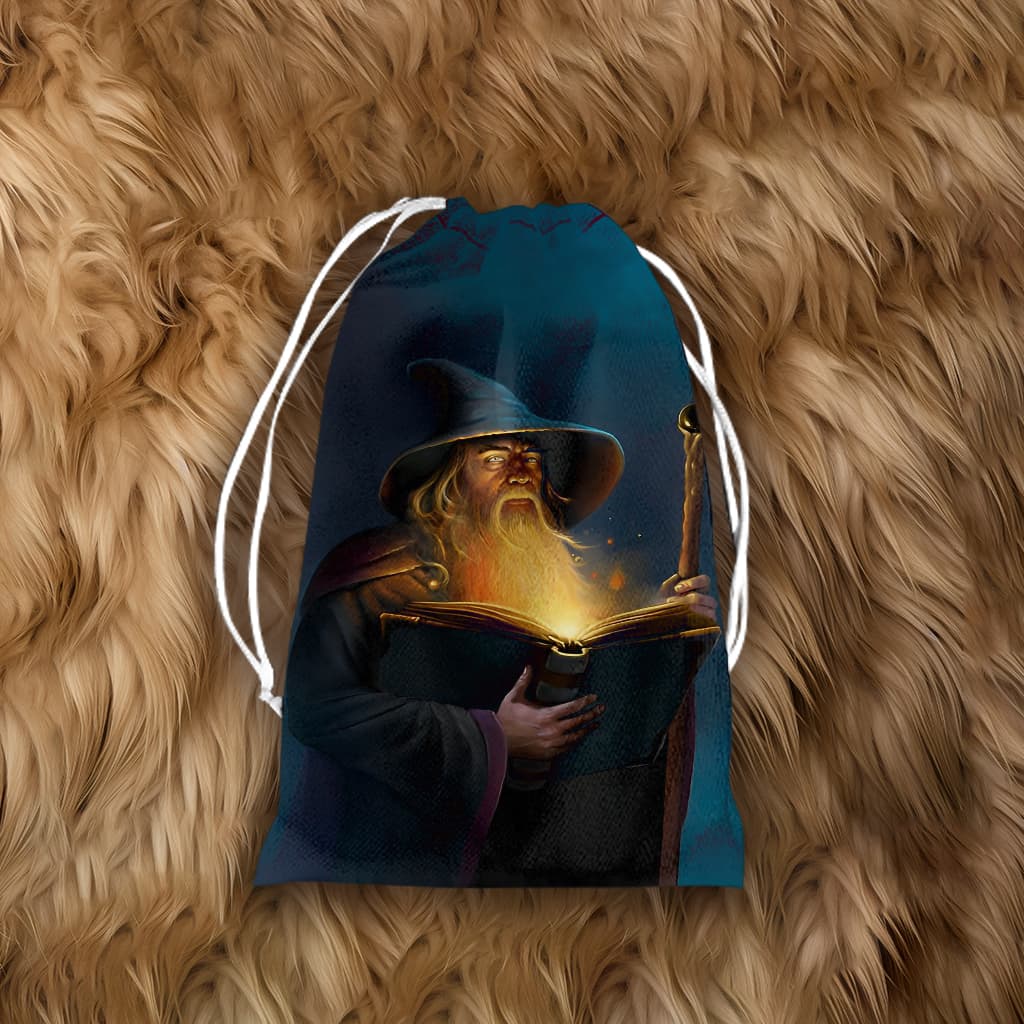 Saquinho de tarô Mago Grimório, porta japamala, saco de oráculos e baralho cigano, bolsa para cartas tarot