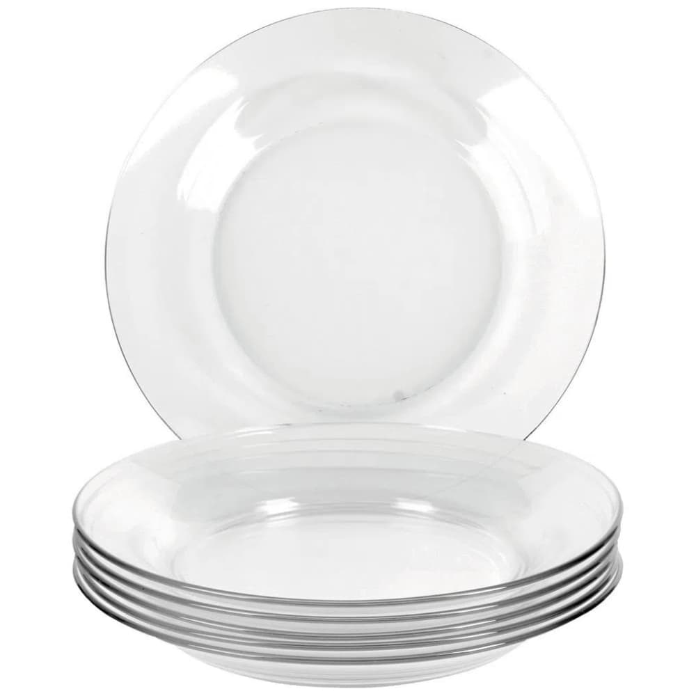Conjunto de Pratos Fundos de Vidro 6 Peças 22cm Originalline
