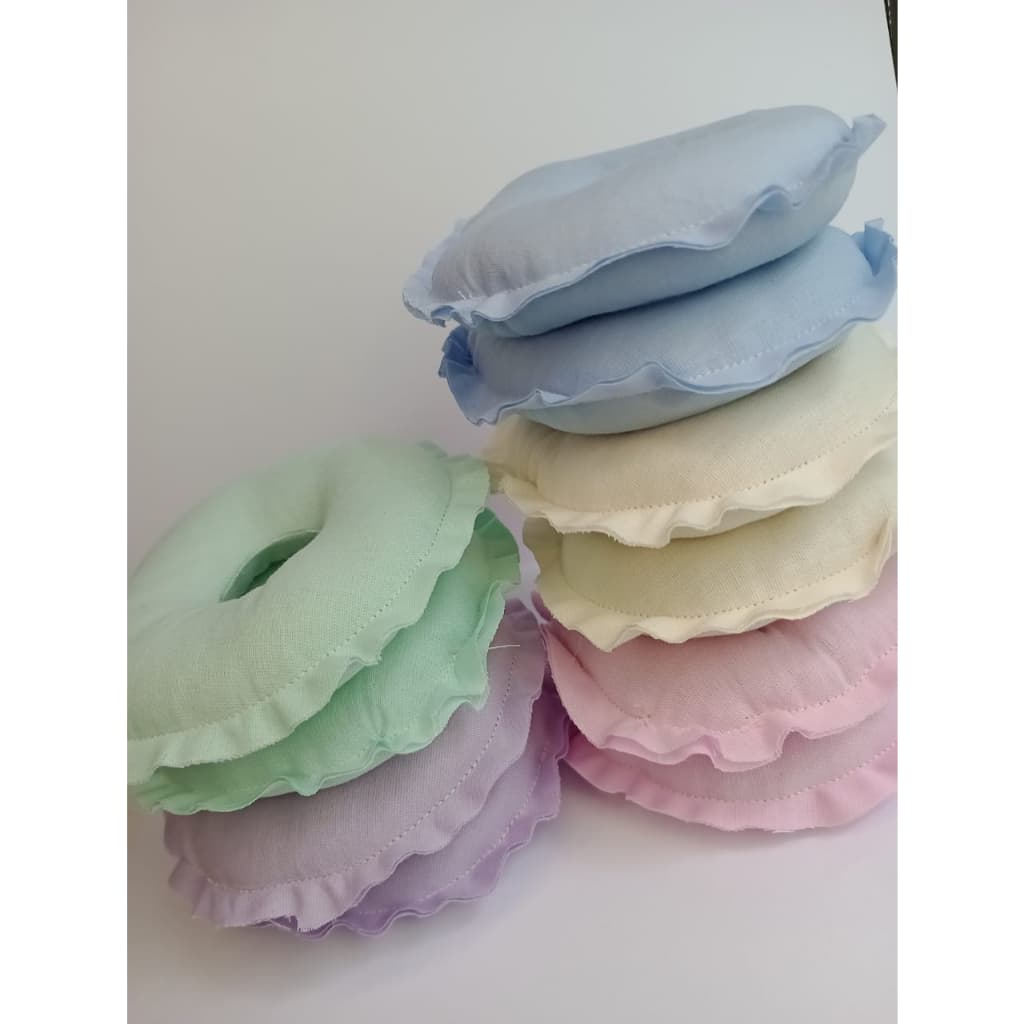 Kit 6 Rosquinha Amamentação Protetor de Seios  Donut Tricoline Enchimento antialérgico