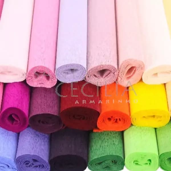 Papel Crepom Italiano Rossi - 2,5m x 50cm