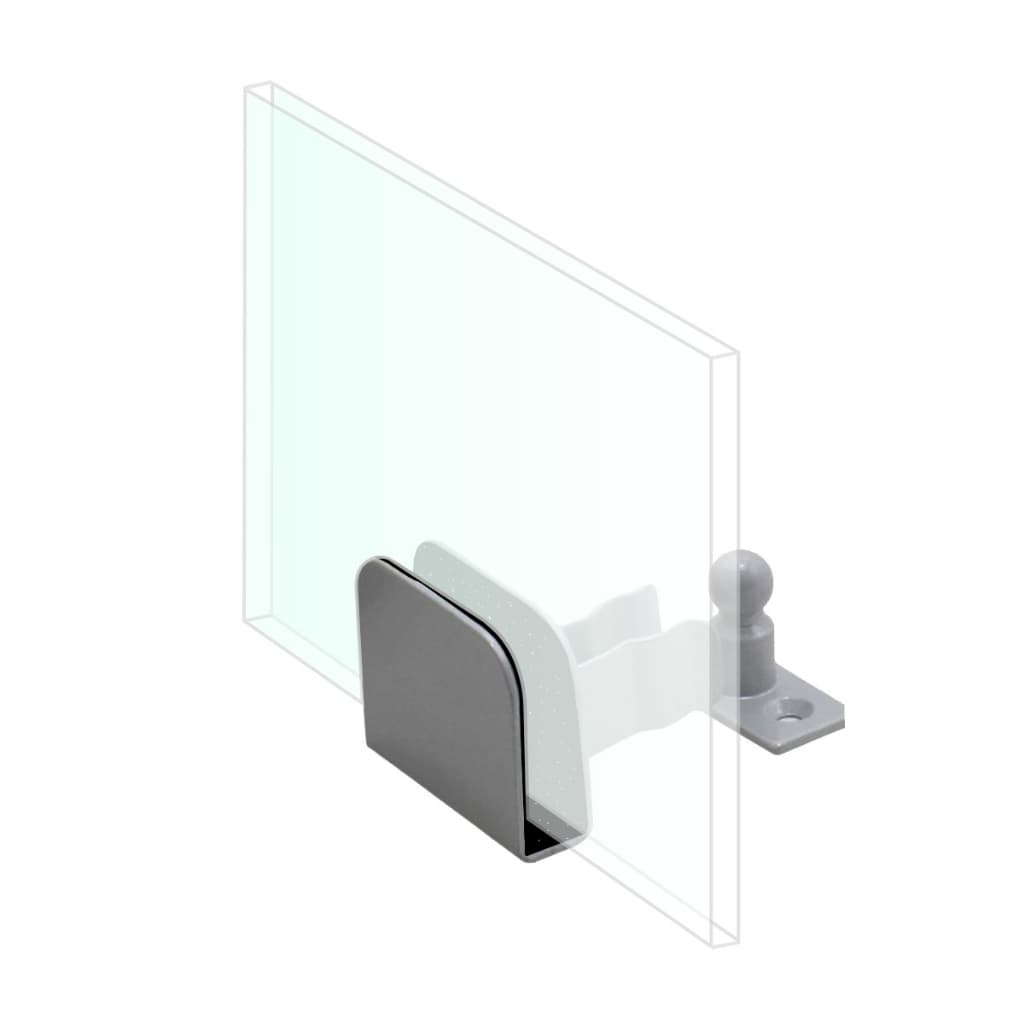 Prendedor e Fixador Trava Porta de Vidro Blindex 8 e 10mm Pressão Inox