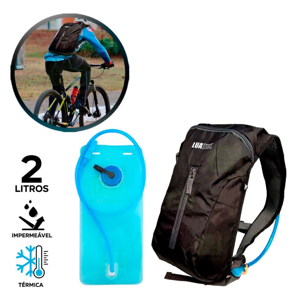 Camelback Térmica P/ Ciclistas Mochila De Hidratação Bolsa D'agua Impermeável 2 Litros