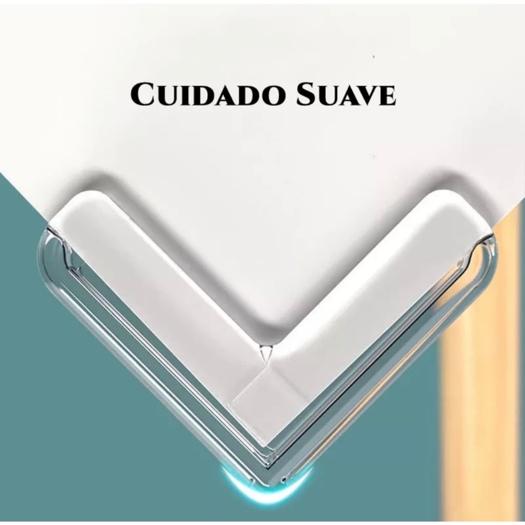 kit 10 Protetor De Quina Silicone Mesa Segurança Para Crianças E Bebes Proteção