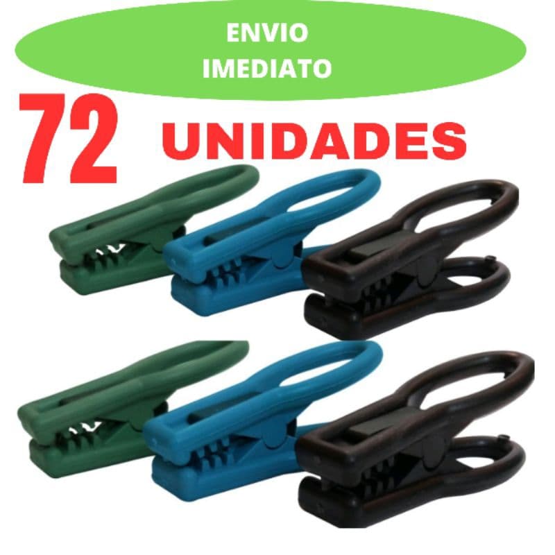 Kit 72 Prendedor Pregador De Roupa Prendedores Sortidos Extra Forte