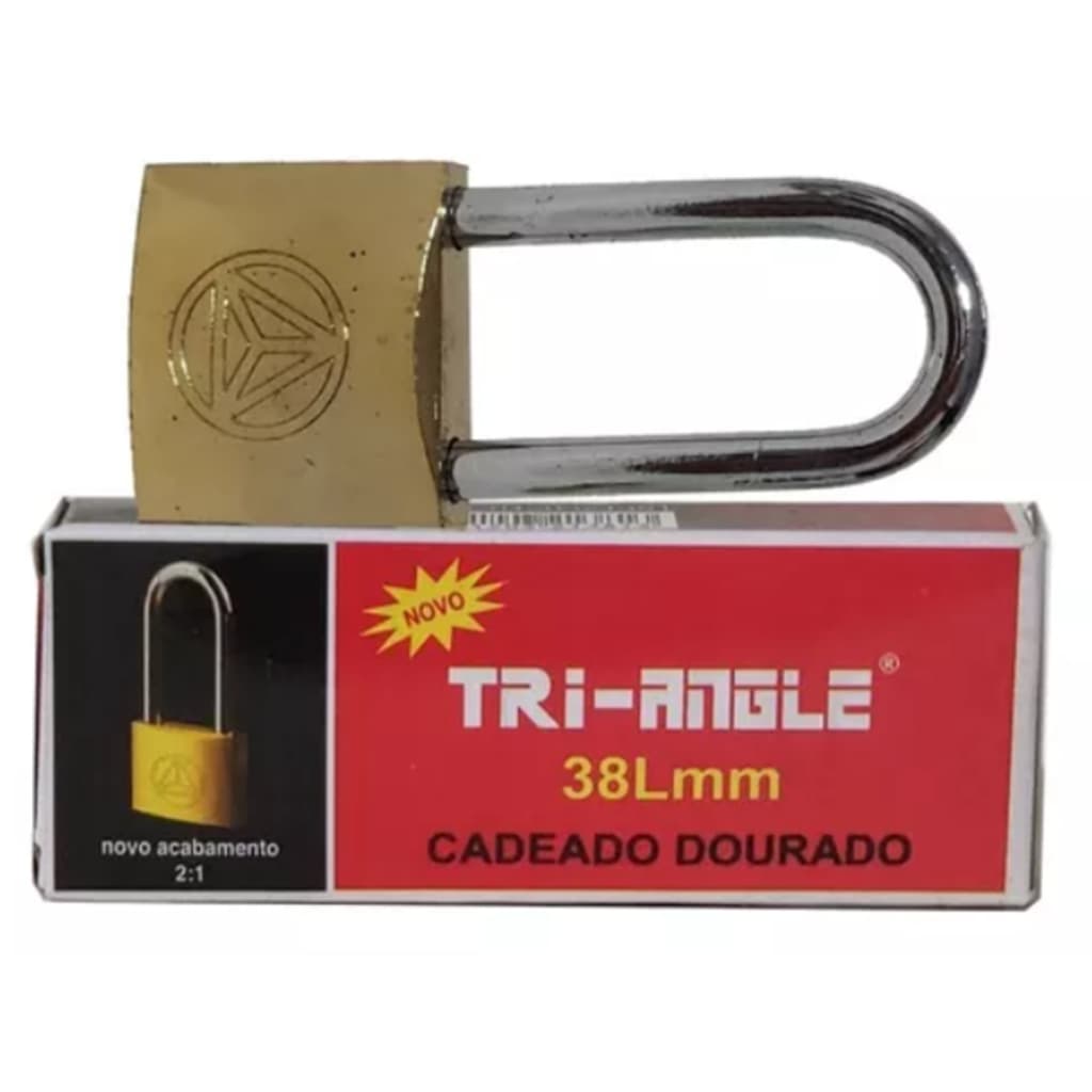 Cadeado Especial Alça Longa 38mm Proteção Portão E Bike Mala