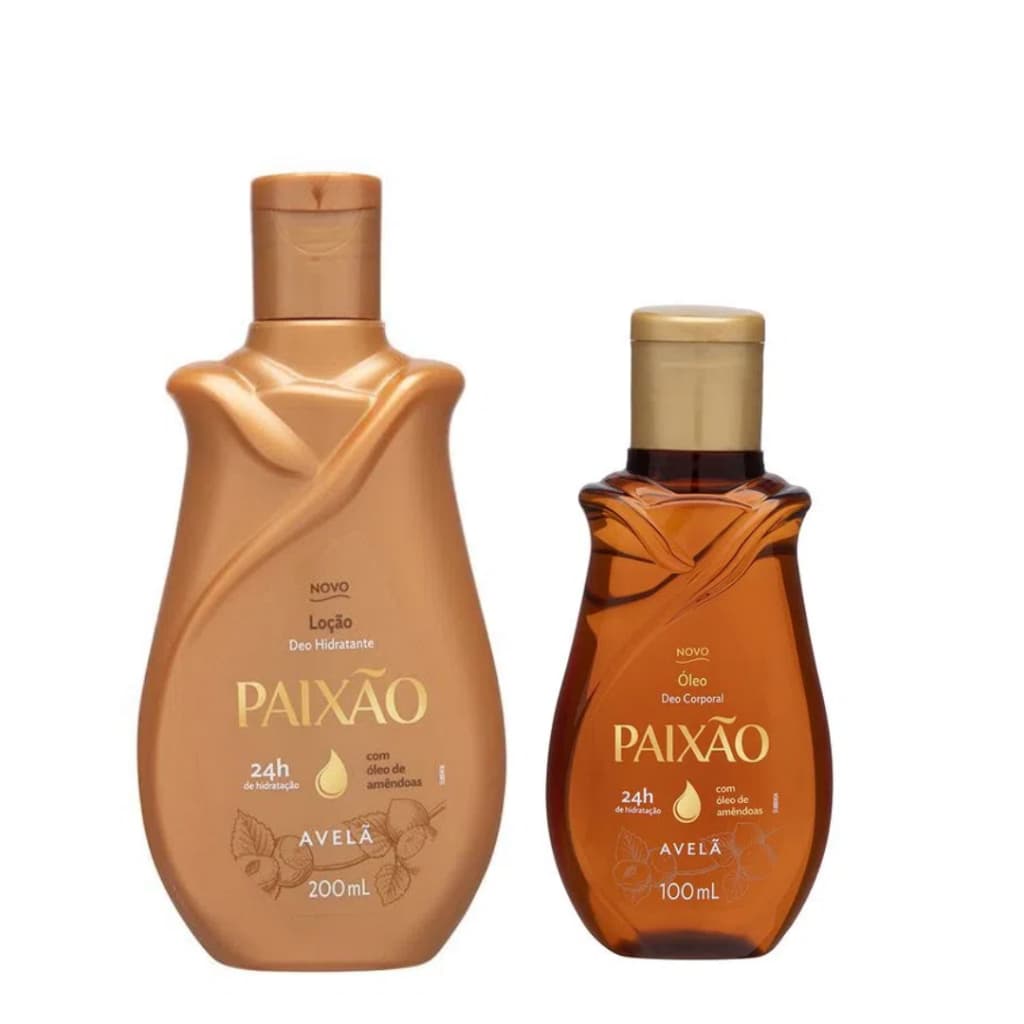 LINHA HIDRATANTE E ÓLEO PAIXÃO - AVELÃ