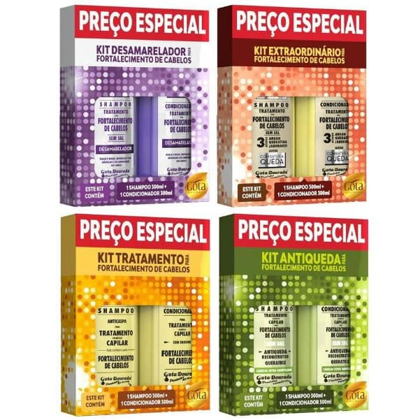 Kit Gota Dourada Shampoo 300ml + Condicionador 300ml