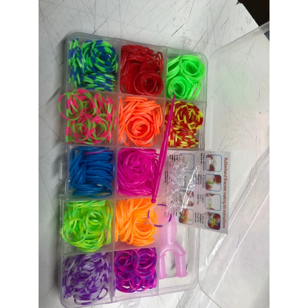 Kit  Maleta 600 Elásticos Pulseira Presente