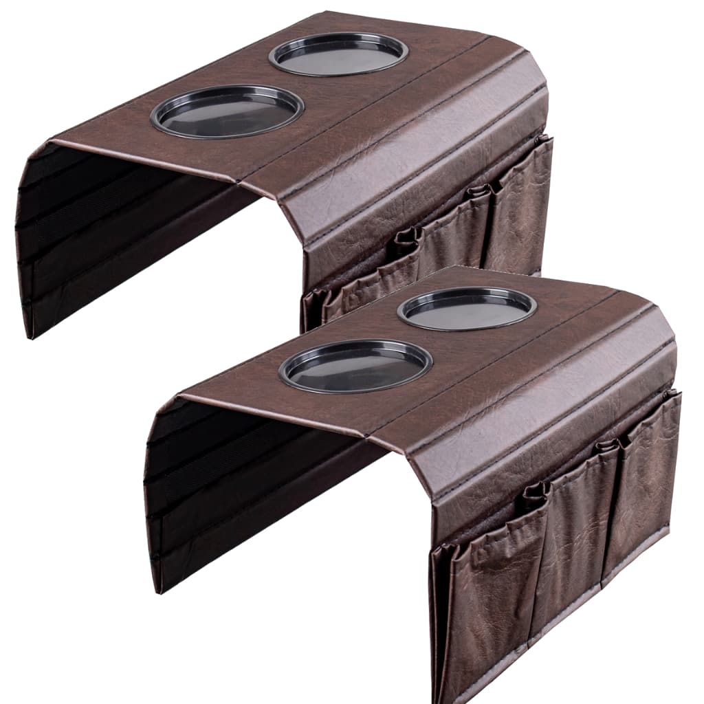 Kit Combo 2 Bandeja Esteira Sofá Porta Copos E Controles Corino Promoção