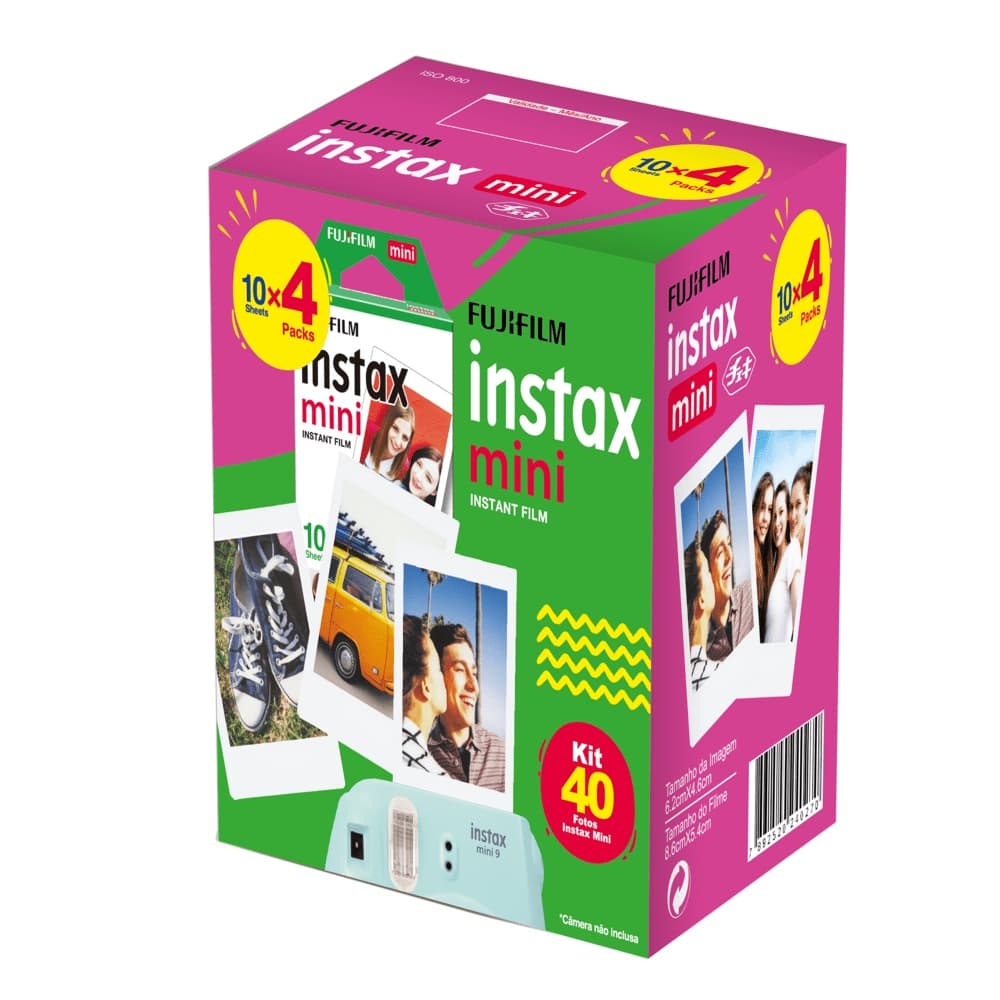 Filme Instax Mini com 40 Fotos - Filmes Instantâneos - Fujifilm