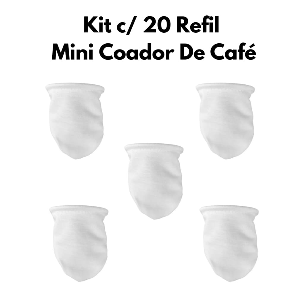 Kit Refil Mini Coador De Café Filtro de Pano Individual