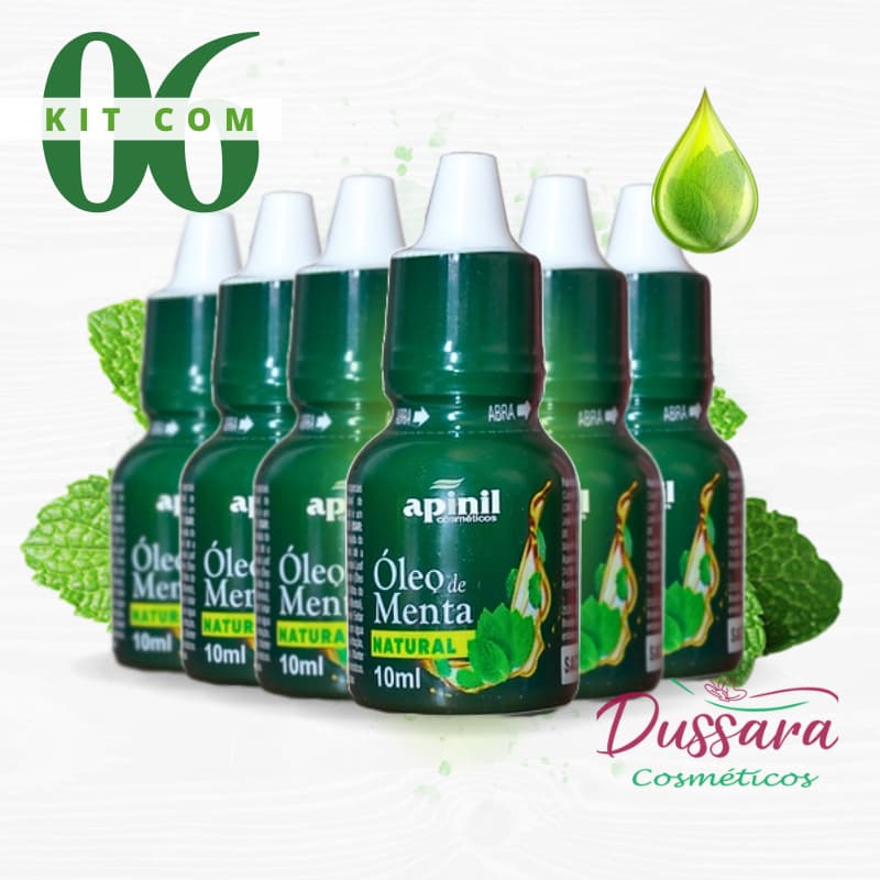 KIT COM 6 Óleo De Menta Original Apinil - 10ml