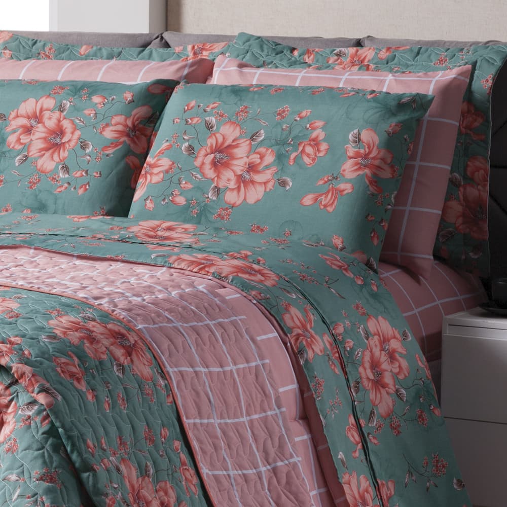 Jogo Lençol Para Cama Casal Padrão Box 3 Peças com Elástico em Toda Volta Microfibra Toque Macio 170 Fios