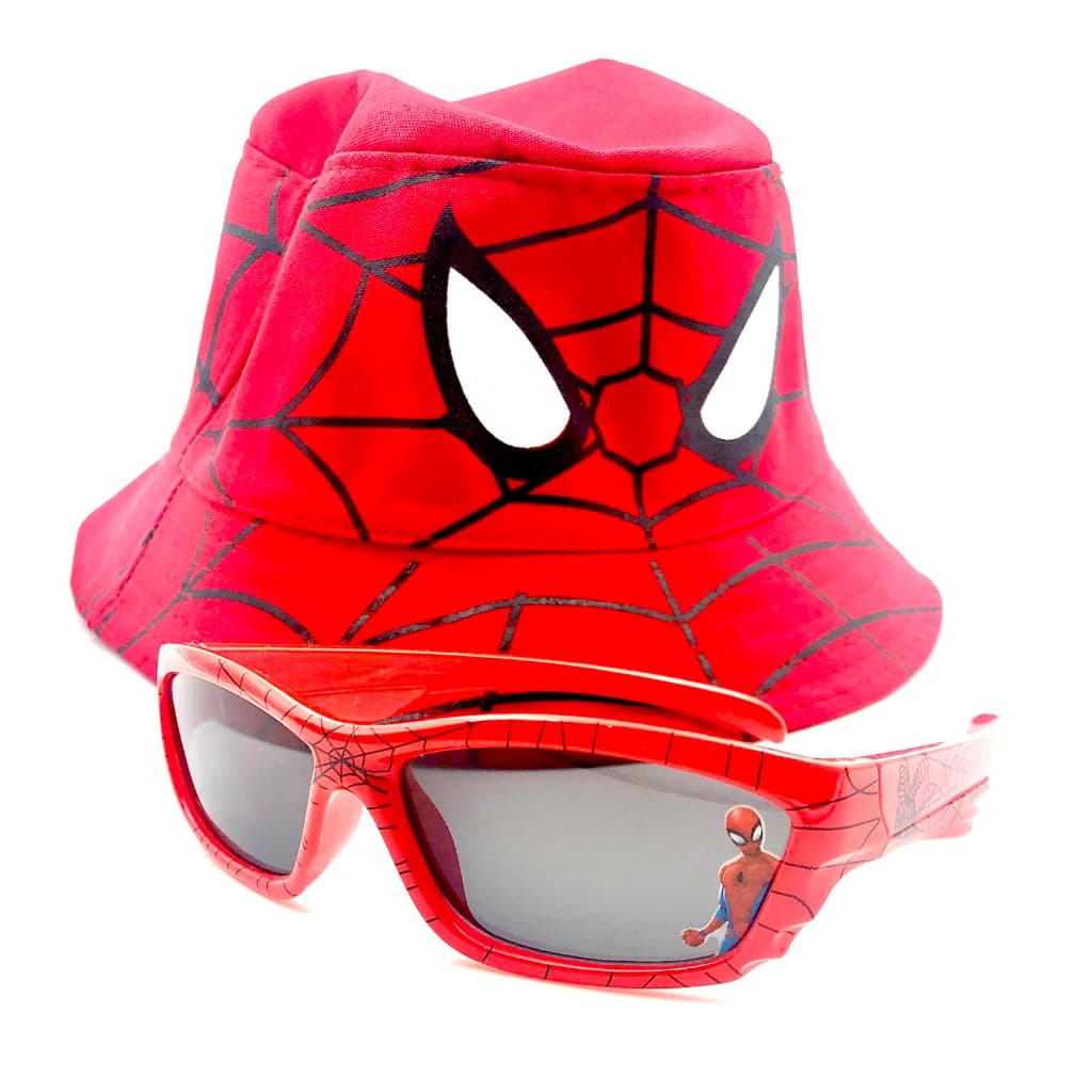 Kit Chapéu Buket + Óculos Infantil Homem Aranha Kids