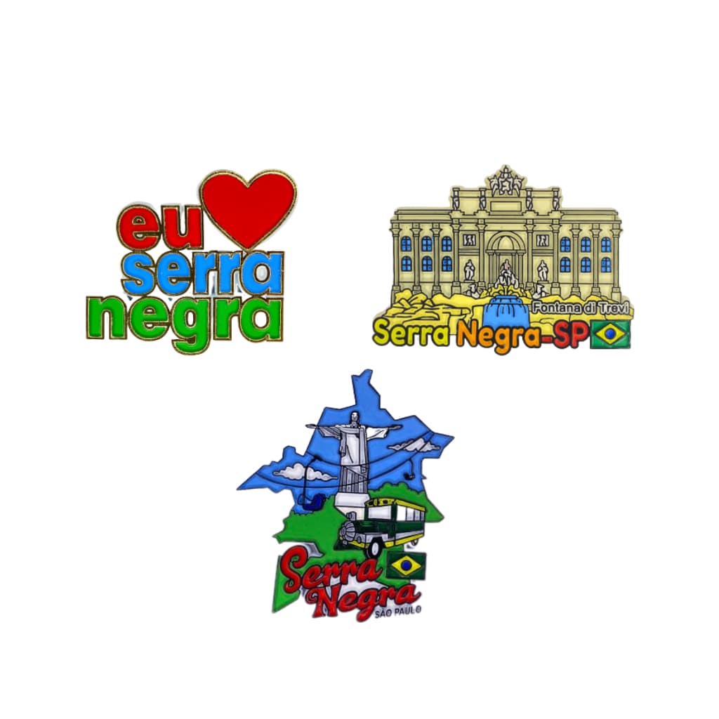Imãs de Geladeira Serra Negra São Paulo Decorativos Emborrachados