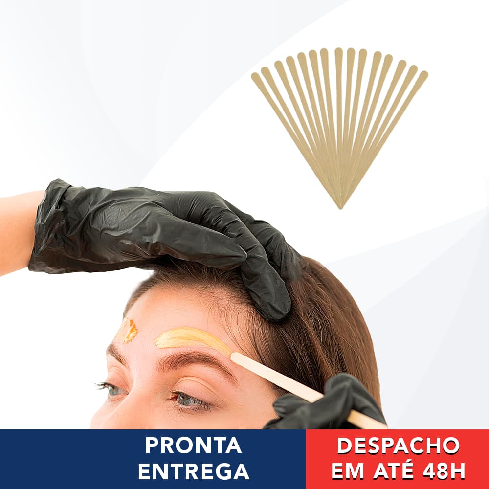 200 Mini Espátulas Palitos Para Depilação Facial - Theoto