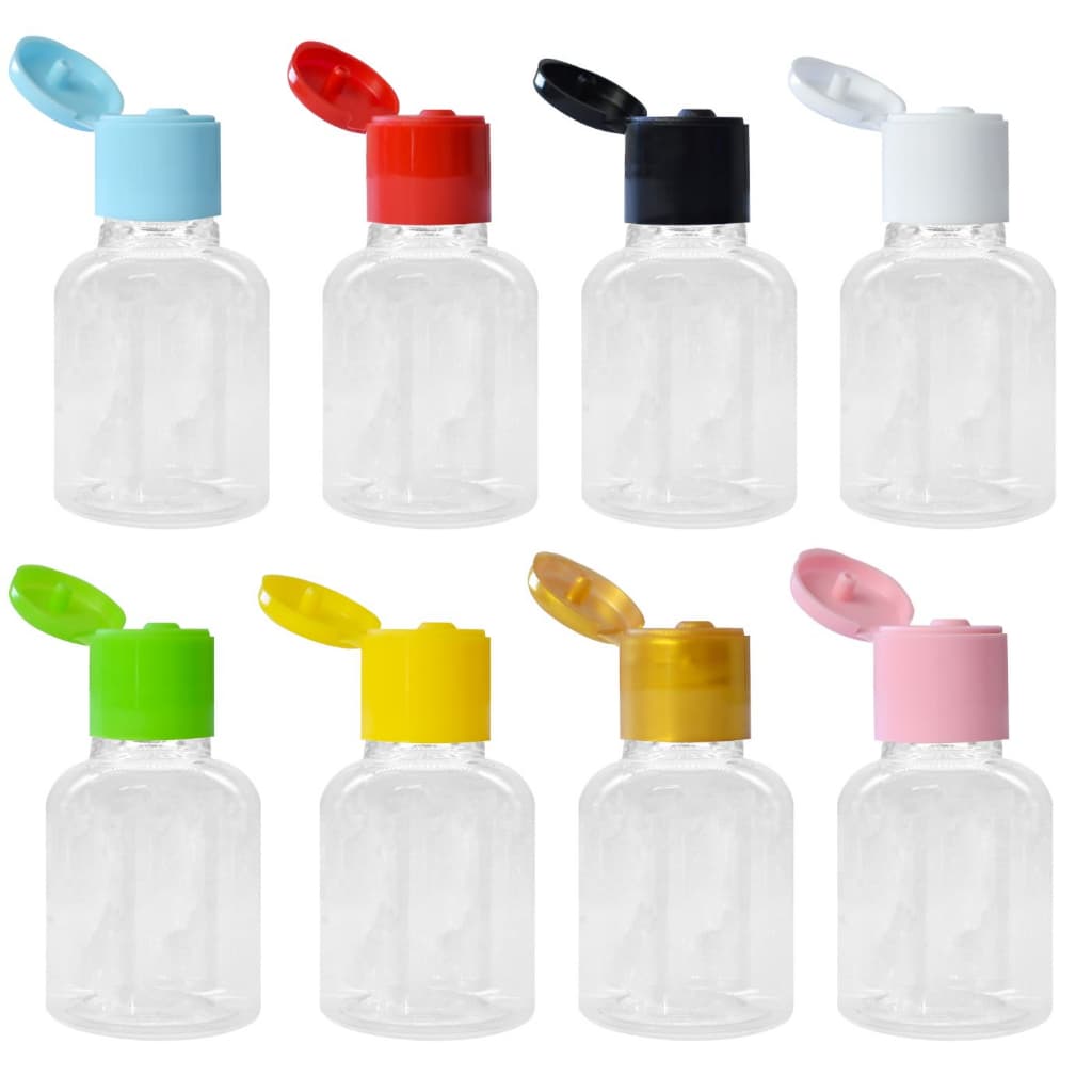 100 Mini Frasco Plástico 20ml C/ Tampa Flip P/ Lembrancinhas de festa