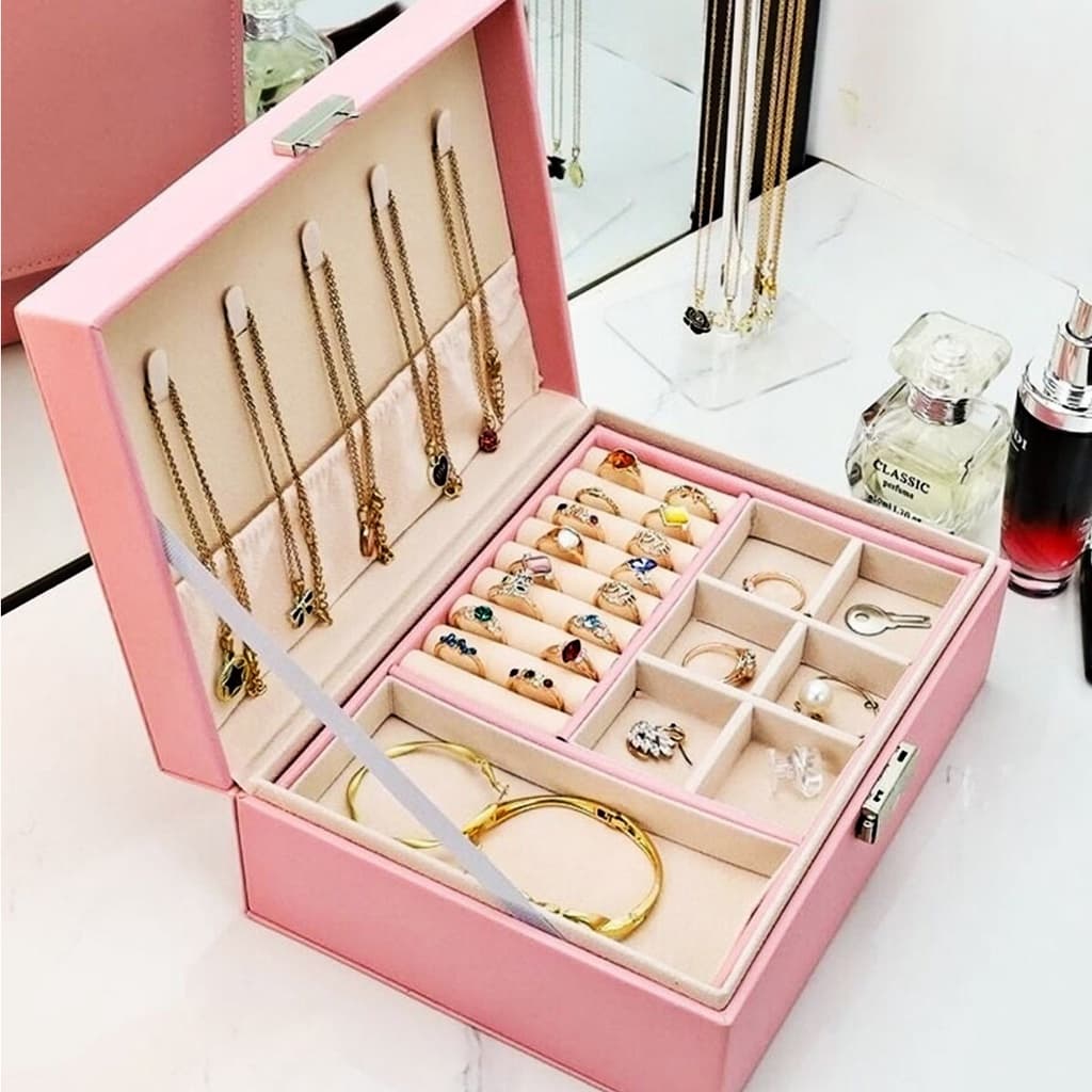 Porta Joia Grande Maleta Organizador De Joias Multifuncional Feminino Viagem