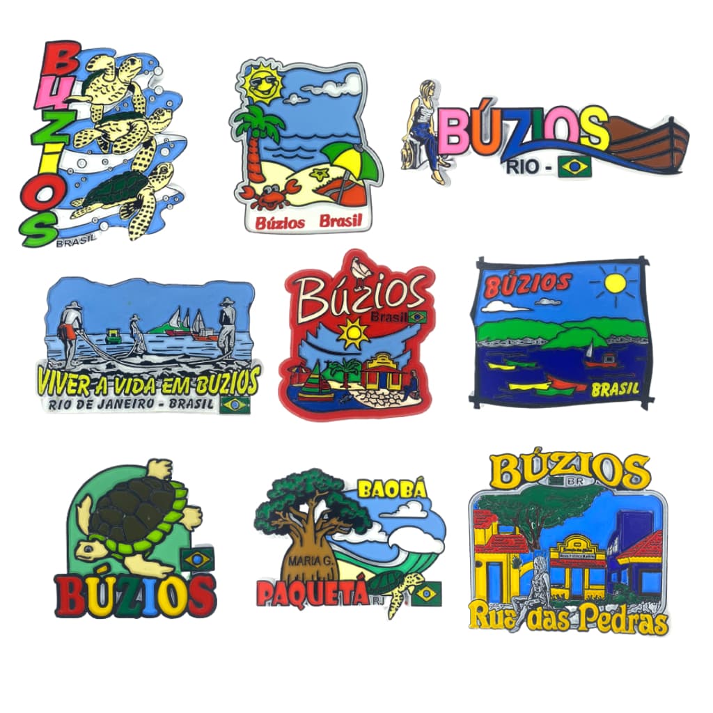 Imãs de Geladeira Buzios Unidade Decorativos Emborrachados