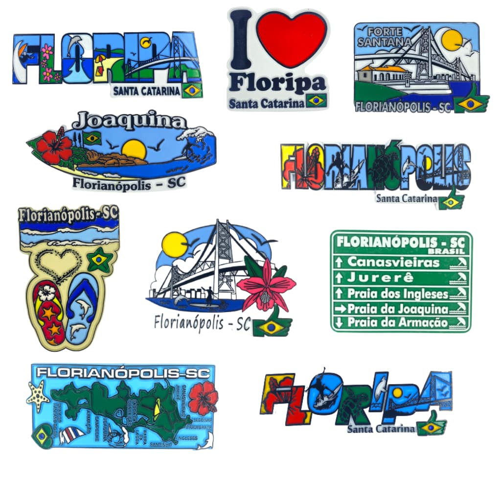 Imãs de Geladeira Florianópolis Decorativos Emborrachados