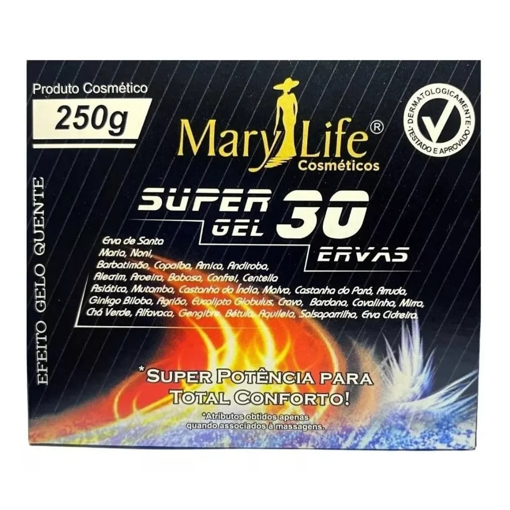 Super Gel 30 ervas 250 gramas
