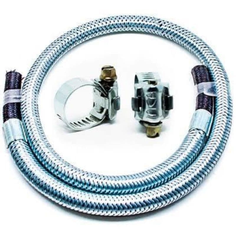 Mangueira de 1 ate 6 metros para Gás de Botijao GLP acompanha 2 abraçadeiras de metal reforçado para aperto.