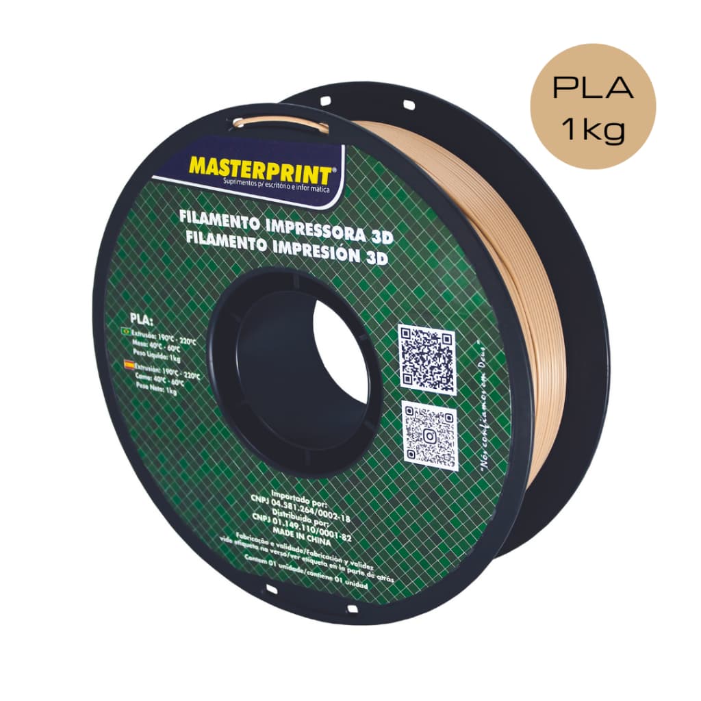 Filamento 3D PLA Madeira 1kg - Master Print 1.75mm