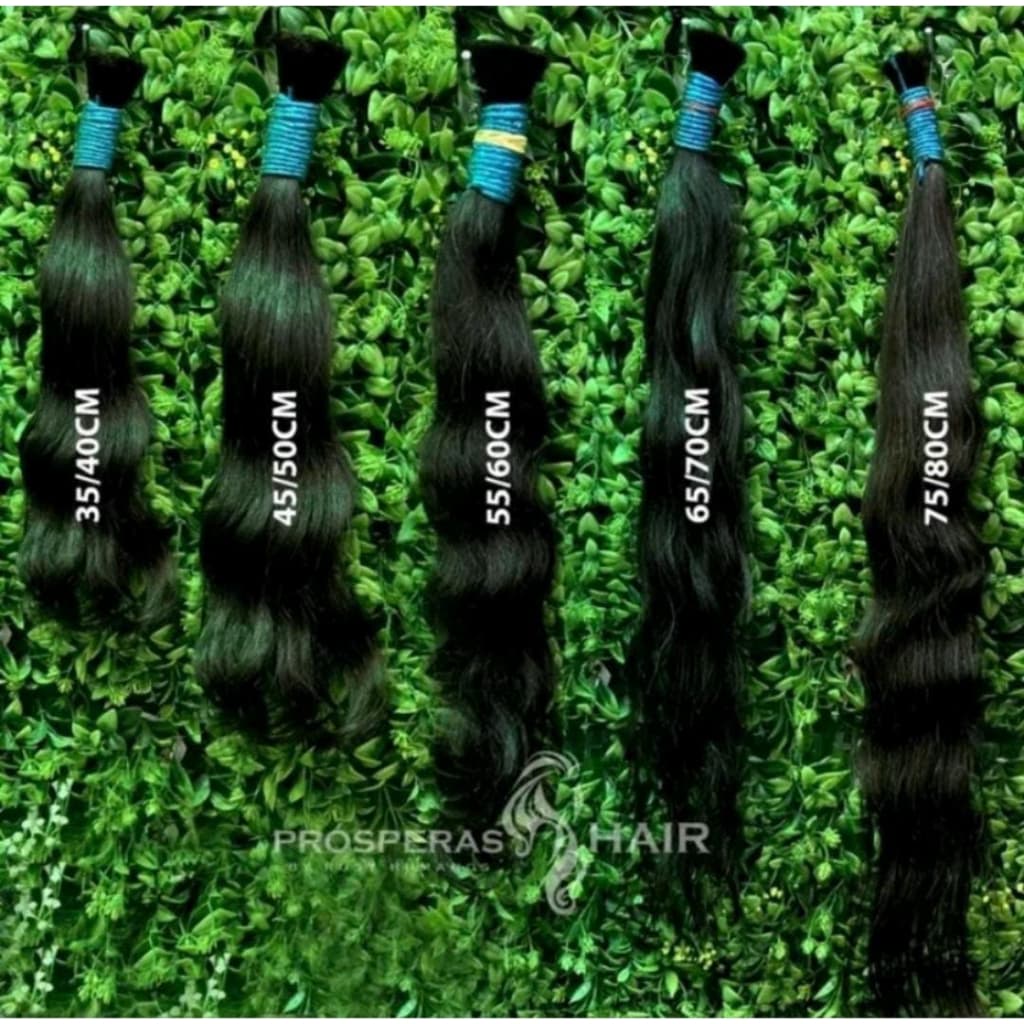 Cabelo humano indiano liso ondulado 50g SEMI LIMPO