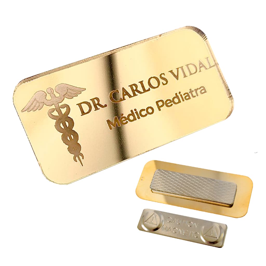 Botton Magnético Personalizado Espelhado Acrilico Luxo Sua Logo