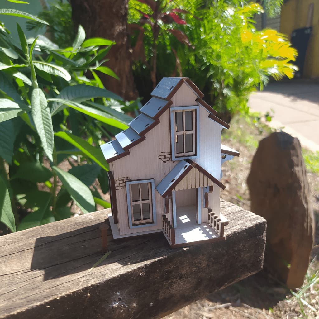 Casinha Decorativa para Vasos de Flores e Jardins de Suculentas