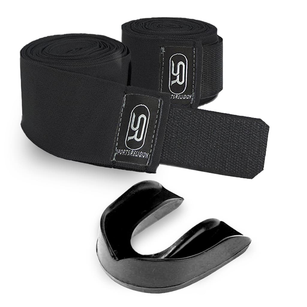 Protetor Bucal Simples + Bandagem Elástica 3 metros - Boxe Muay