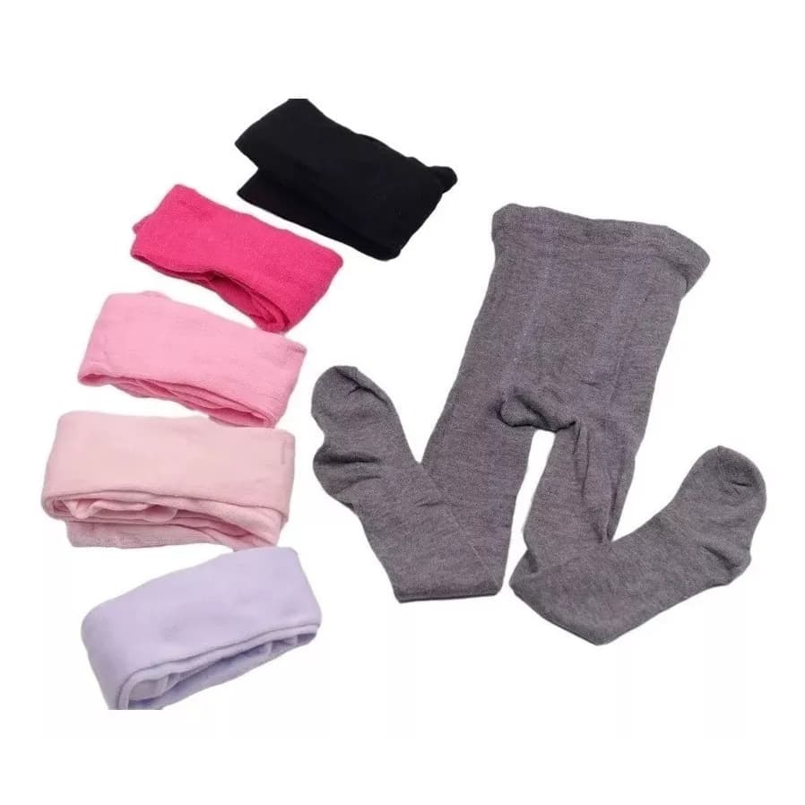 Kit 6 Meia Calça Criança Grossa Para Inverno Escola Fio 40 Infantil Menina Feminina Quentinha Estampas Sortidas