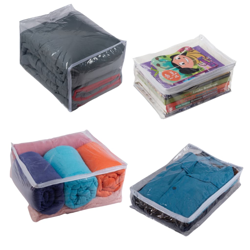 Saco Embalagem Organizador Multiuso Com Zíper PP I P | M | G I Extra G