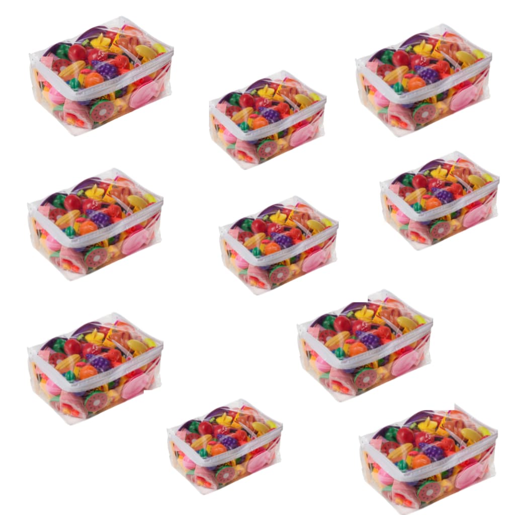 Kit 10 Saco Organizador Guarda Roupa Brinquedos C/ Ziper