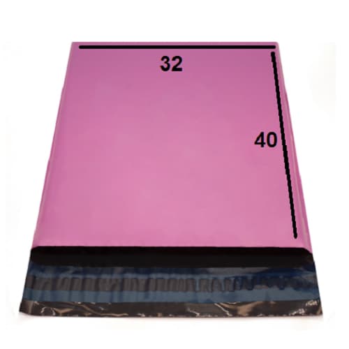 100 Envelope de Segurança Plástico Rosa Black-out 32x40 Saco Correios Resistente