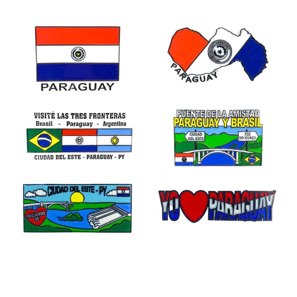 Imãs de Geladeira Paraguai Decorativos Emborrachados
