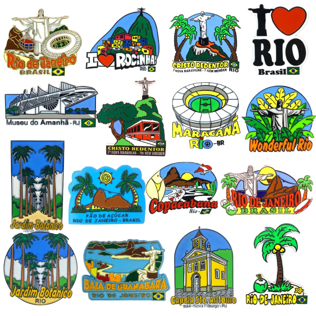 Imãs de Geladeira Rio de Janeiro Decorativos Emborrachados