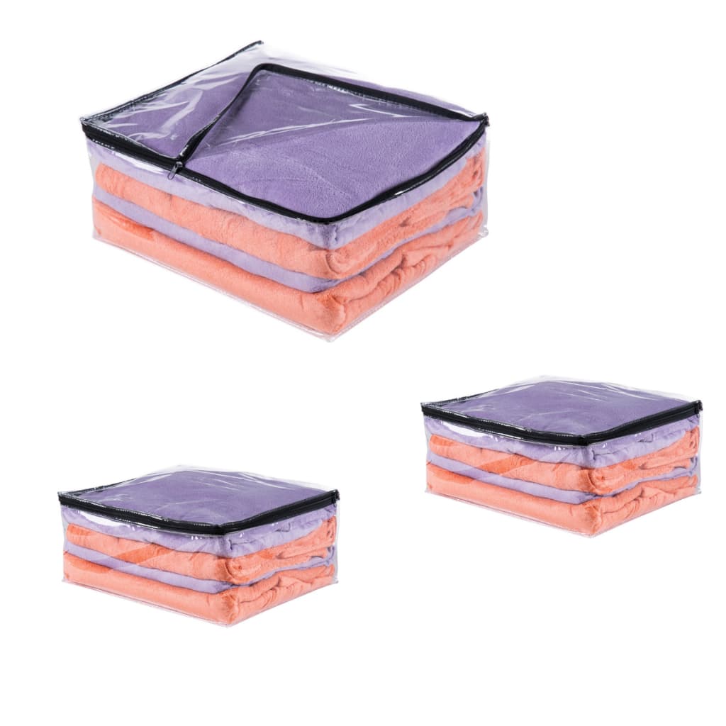 Kit 3 Saco Organizador Embalagem Transparente  Guarda Roupa Edredom Coberta Lençol Toalhas de Pvc