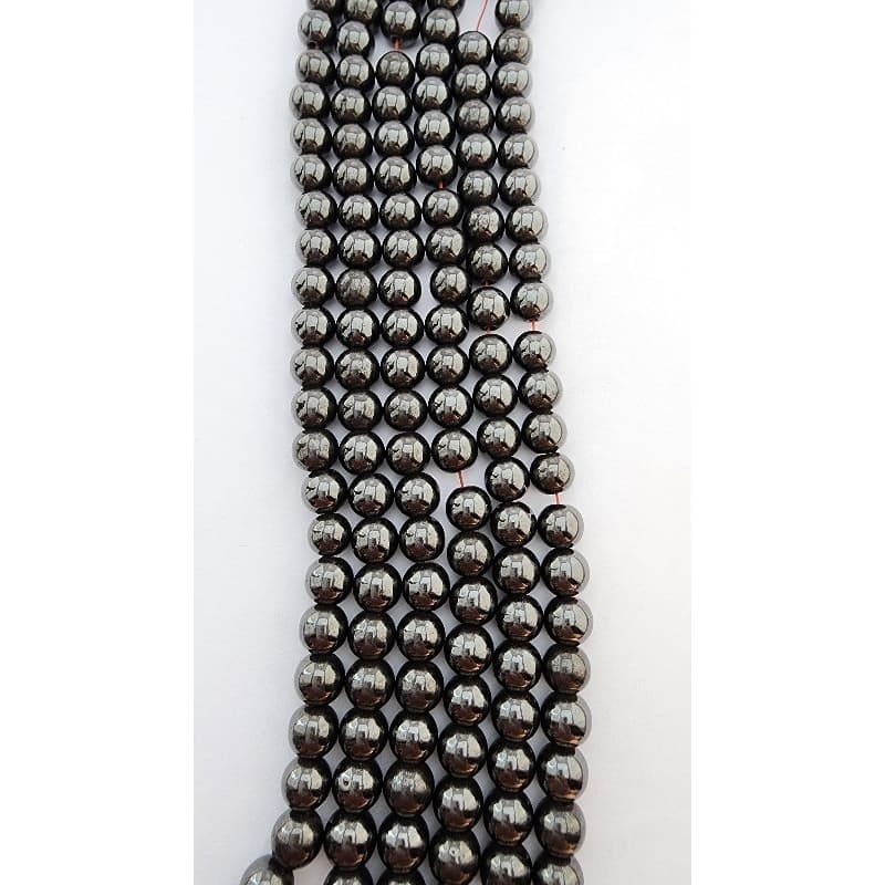 fio de pedras hematita magnética bola 8mm com aproximadamente 58unidades