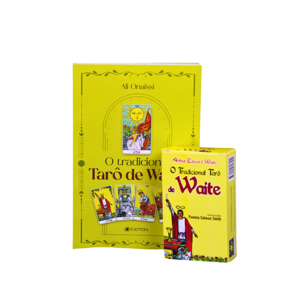 Tarô de Waite Tradicional Com Livro e Manual Com 78 Cartas Plastificadas