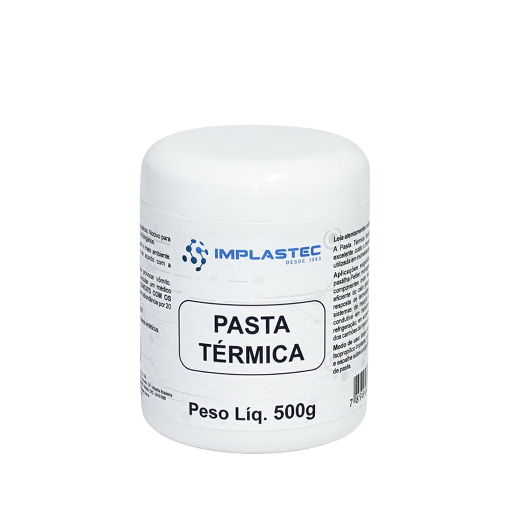 Pasta Termica Branca Implastec 500g Para Processadores, Transistor,  Cpu, Cooler, Placas de Video