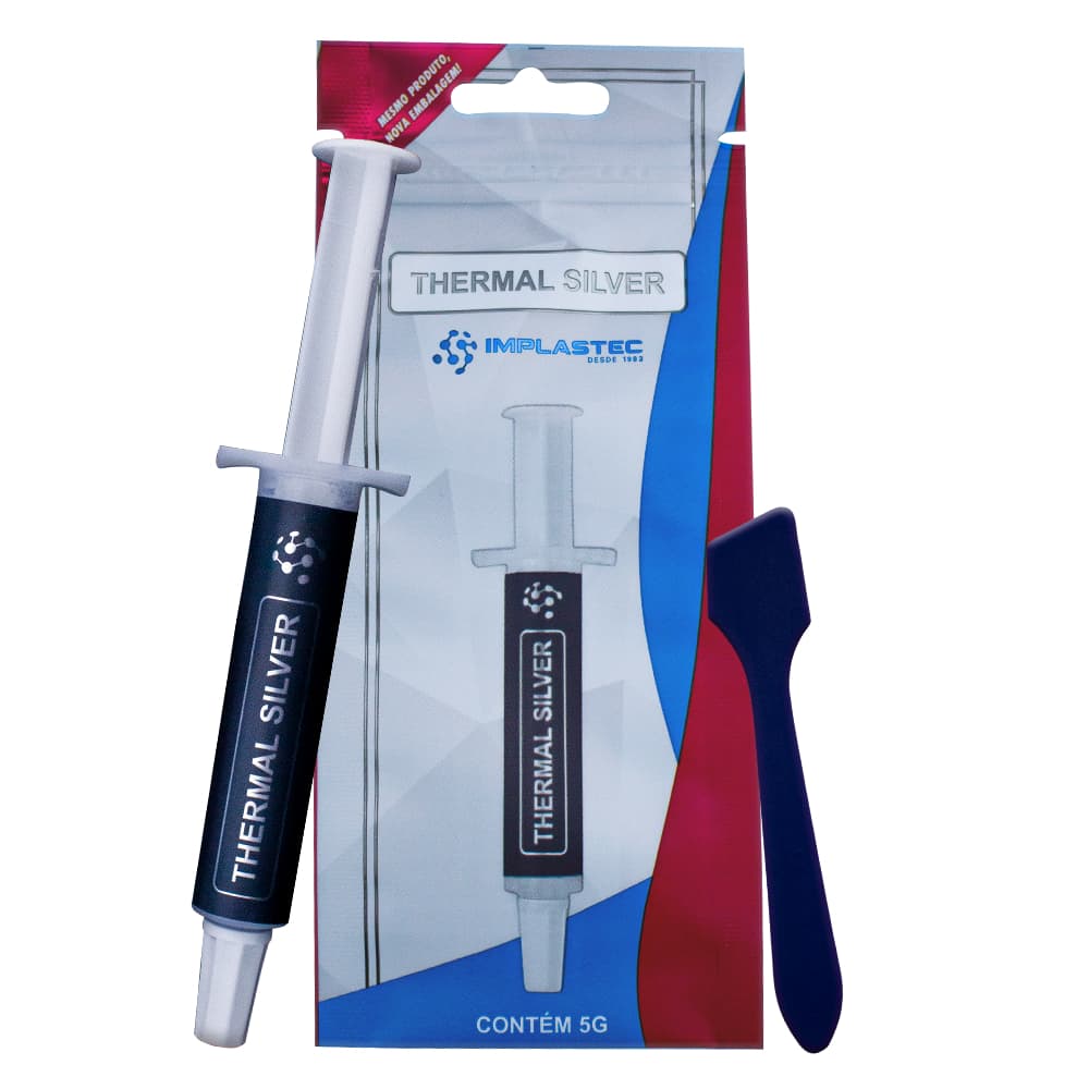 Pasta Termica Silver Implastec 5g Processador Placa de Video com Prata Thermal Silver